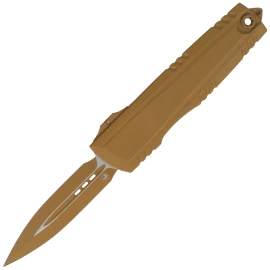 Microtech Luminary ZBP D/E Signature OTF Knife Cerakote RAL-8000 Aluminum, Cerakote RAL-8000 M390MK by Tony Marfione (1270-1CRAS)