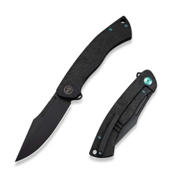 Nóż składany WE Knife Essential Knight Etched Black Titanium, Black M390 by Jason Knight (WE24003-2)