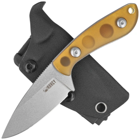 Kubey Bloom Knife Yellow Ultem, Beadblasted 14C28N by Scott Halpern (KU411C)