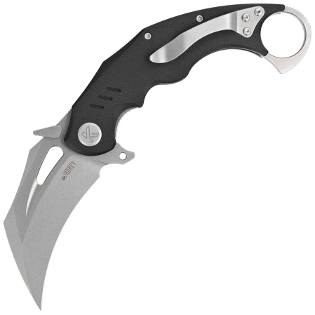 Kubey Wrath Knife Black G10, Beadblasted 14C28N by MUZI Design (KU261A)