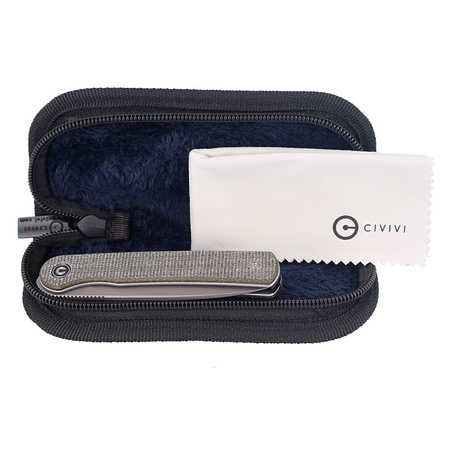 CIVIVI Stylum Dark Green Micarta, Gray Stonewashed by Ferrum Forge Knife Works (C20010B-C)