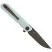 Bestechman Mini Dundee Knife Ice Cream Blue G10, Grey PVD D2 by Ostap Hel (BMK03G)