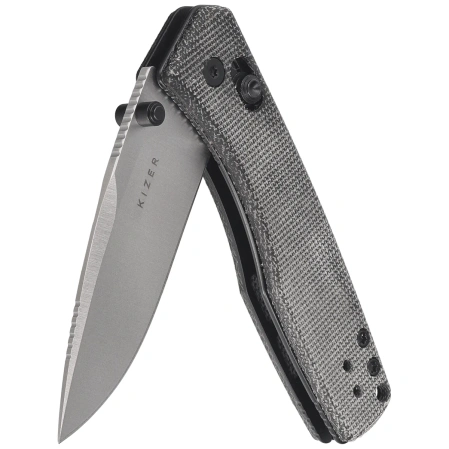 Nóż składany Kizer Aegis Black Norplex UltreX Micarta, Satin AEB-L by Azo (V3774A1)