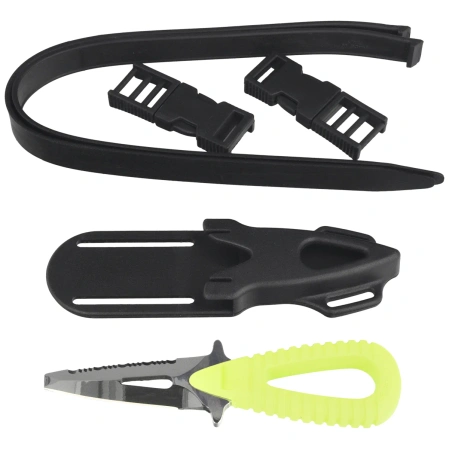 Mac Coltellerie Microsub PT Diving Knife Green ABS, Mirror W 1.4116 (MRS06PT.V)