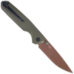Nóż składany Bestechman Velix OD Green G10, Gold PVD 14C28N Steel by Ostap Hel (BMK07G)