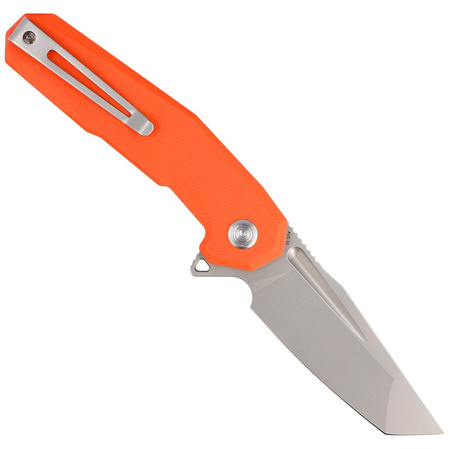 Kubey Carve Knife Orange G10, Bead Blasted AUS-10 (KB237I)