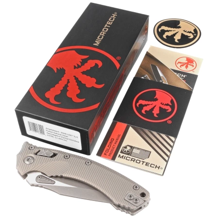 Microtech Amphibian Ram-Lok S/E Fluted Natural Clear Aluminium, Apocalyptic P/S M390MK by Tony Marfione (137RL-11APFLNC)