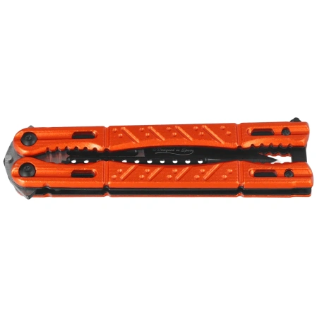 Nóż motylek Martinez Albainox Balisong Red Aluminium, Black 3Cr13Mov (02098)