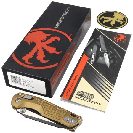 Nóż składany Microtech MSI Ram-Lok Mini S/E Frag Tan Aluminium, Black M390MK by Tony Marfione (210M-1FRTA)