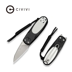 Civivi Purr Knife Black-White G10, Stonewashed Nitro-V by Ostap Hel (C25054-2)