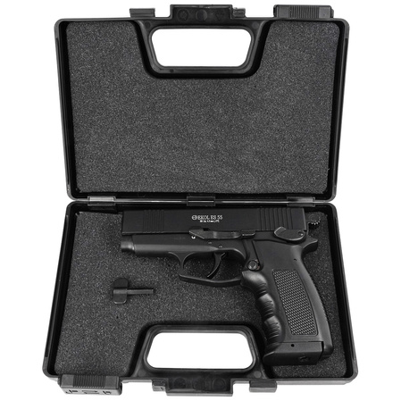 Zestaw pistolet wiatrówka Voltran Ekol ES 55 Matte Black 4.5 mm, 1500 BBs, 10 kapsuł, tarcze