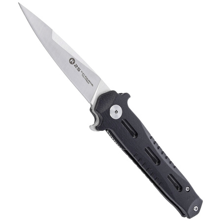 Nóż składany K25 Tactical Black G10, Satin Finish (18711)