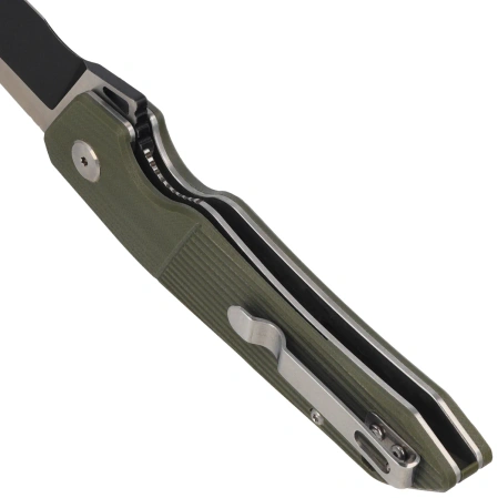 Bestech Barracuda Green G10, Black Stonewashed/Satin D2 knife (BG15B-2)