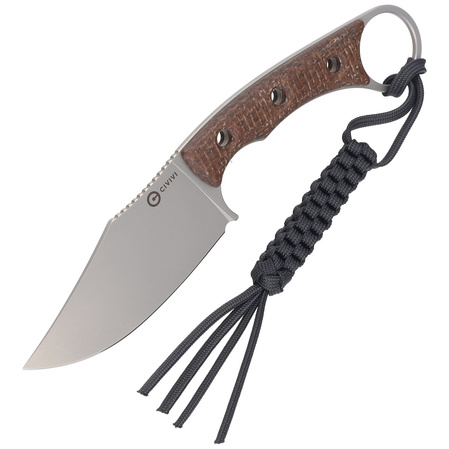 Nóż Civivi Midwatch Brown Burlap Micarta, Silver Bead Blasted N690 (C20059B-2)