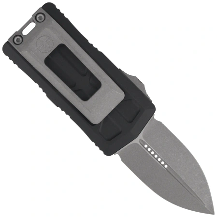 Nóż automatyczny OTF Microtech Exocet II D/E Black Aluminium, Apocalyptic M390MK by Tony Marfione (1157-10AP)