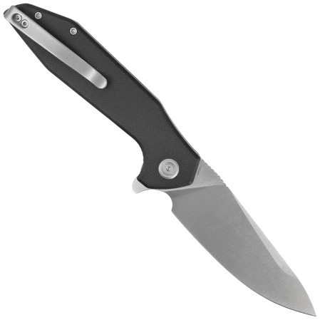 Kubey Nova KU117L Knife, Black G10, Satin 14C28N