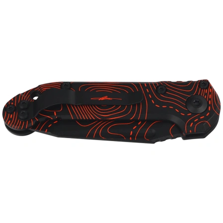 Nóż automatyczny Microtech LUDT Gen III T/E Signature Black-Orange Topographic Camo Smooth Aluminium, Black-Orange Topographic Camo M390MK by Tony Marfione (1136S-1TPBKORCS)