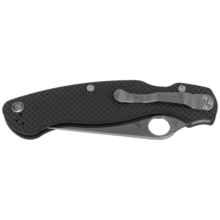 Spyderco Military 2 Sprint Run Carbon Fiber, Satin CPM S90V by Sal, Eric Glesser Knife (C36CFP2)