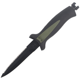 Nóż nurkowy MAC Aquatys 11 2 Green-Black PP-TPE, Black Idroglider W 1.4060