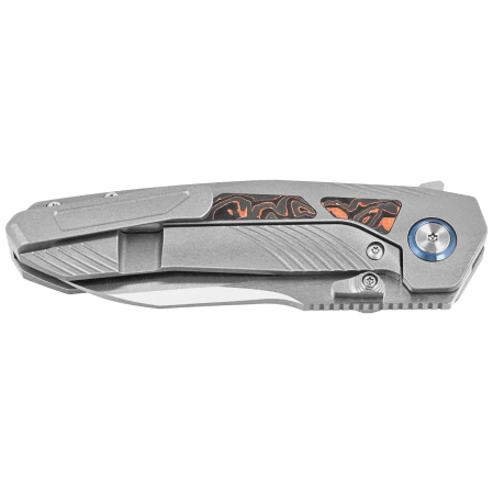 Nóż składany Remette Kestrel Gray Titanium/Copper Foil Carbon Fiber, Satin CPM S35VN (RTPO-C)