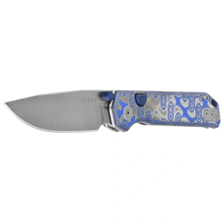 Kizer Begleiter 2.9 BLL Knife Blue Vortex Micarta, Satin BD1N by Azo (V3458.2BDA1)