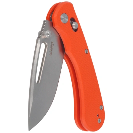 Kubey Stalker Knife Orange G10, Satin D2 by Johan Jordaan (KU504B)