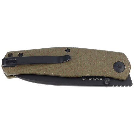 Nóż składany Civivi Sokoke Green Burlap Micarta, Black Stonewashed 14C28N by Ray Laconico (C22007-2)
