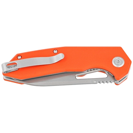 Kubey Knife Vagrant Orange G10, Sand Blasted 14C28N by Maksim Tkachuk (KU291L)