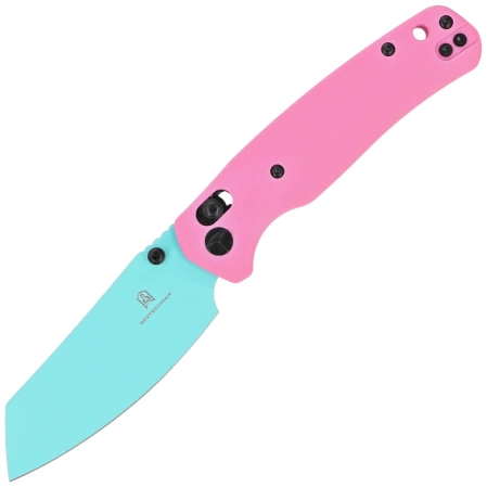 Bestechman Cicada's Wing Pink G10, Blue 10Cr15MoV (BMK06E)