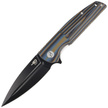 Nóż składany Bestech Fin Black / Blue / Brown G10, Black Stonewashed 14C28N (BG34D-3)