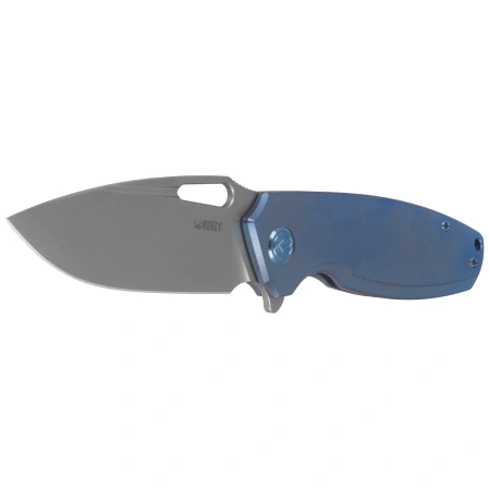Kubey Tityus KB360D Knife Blue Titanium, Bead Blasted 14C28N