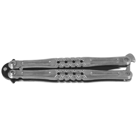 Nóż motylek Martinez Albainox Balisong Gray Steel, Black 3Cr13Mov (02285)