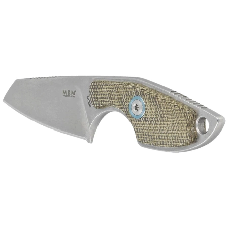 MKM Mikro 2 Green Canvas Micarta, Stonewashed M390 by Jesper Voxnæs neck knife (MKMR02-GC)