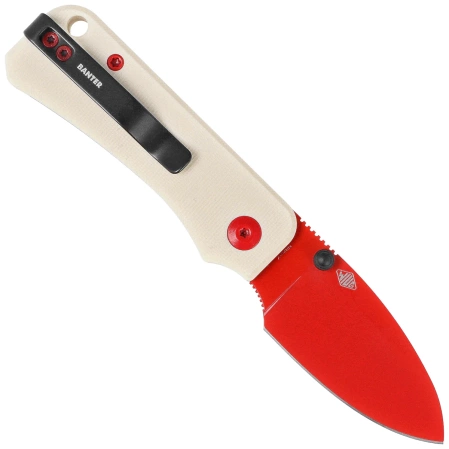 Civivi Knife Baby Banter Ivory G10, Red Painted Nitro-V by Ben Petersen (C19068S-7)