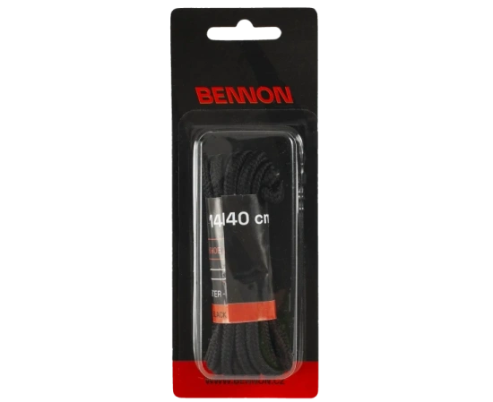 Sznurowadła Bennon owalne czarne140cm (D31140)