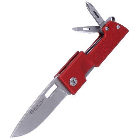 Nóż składany Maserin D-Dut 214/R Red Aluminium, Stonewashed 440C by Bonus