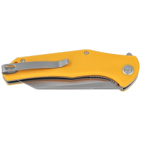 Kubey Flash KU158N Knife, Yellow G10, Satin San Mai M2