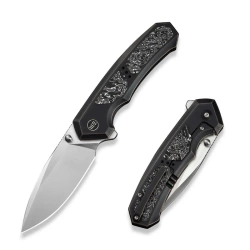 Nóż składany We Knife Corwyn Bronze/Black/White Titanium/Carbon Fiber, Satin M390 (WE24088-3)