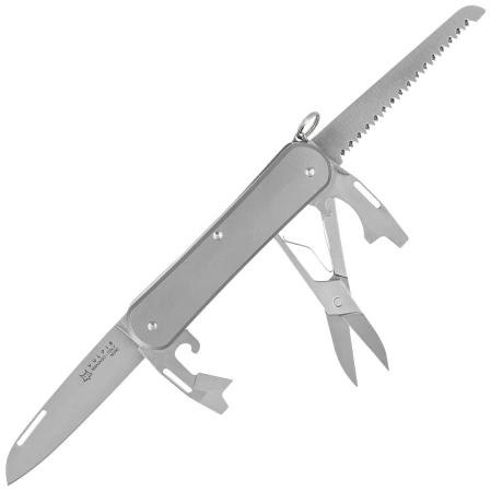 Fox Vulpis SF5 Sandblasted Titanium, Polished M390 Pocket Knife (FX-VP130-SF5 TI)