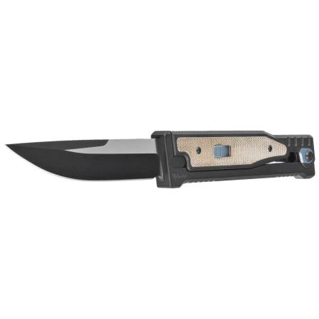 Reate EXO 2.0 D/P Black PVD Titanium / Green Micarta, Black PVD Elmax (EXO BLK.PVD.DP.GRM)