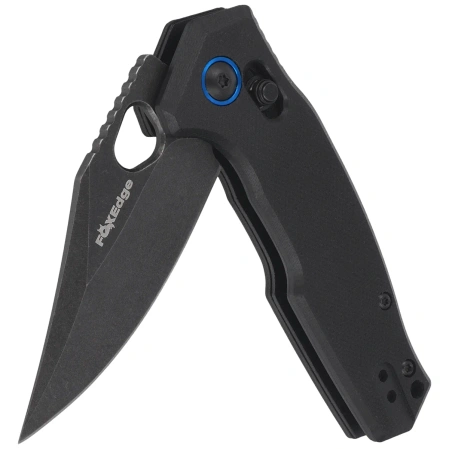 FoxEdge Crew Knife Black G10, Black Stonewashed 9Cr14Mov (FE-039 G10B)