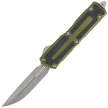 Microtech Scarab II Gen III D/E-S OTF Knife OD Green Aluminum, Apocalyptic M390MK by Tony Marfione (1180-10APOD)
