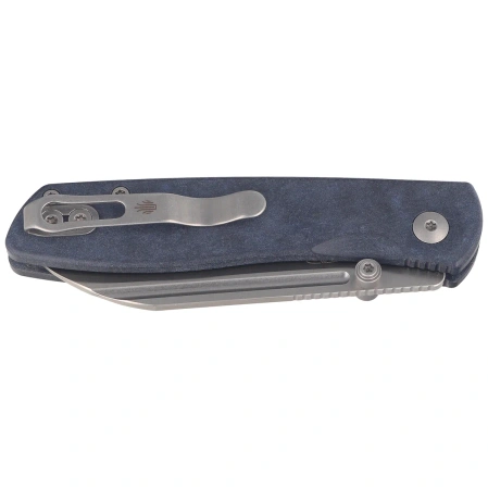 Kizer Renissance Knife Blue Richlite, Satin N690 by Caleb Waldman (V3698A3)