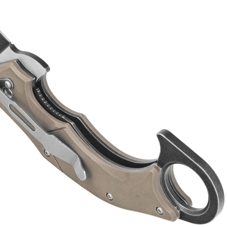 Nóż składany Maserin Karambit Brown G10, Stonewashed 420 (42013G10M)