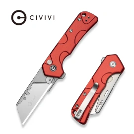 Nóż składany Civivi Pulsara Utility Red Aluminum, Stonewashed 6Cr13 (C24041F-2)