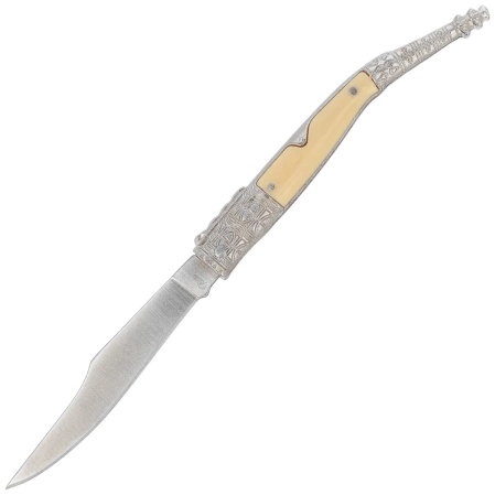 Martinez Albainox Folding Knife – White ABS Handle, Satin 3Cr13MoV (19790)