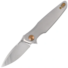 Spartan Blades Pandia Knife Gray Titanium, Bronze HW, Stonewashed MagnaCut by Curtis Iovito (SF16SWBZ)