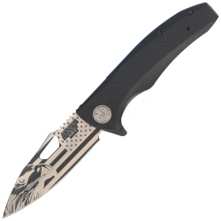 ASP Police Duty ''Bird's the Word'' Knife Black G10, Black PVD AUS-8 (55738)