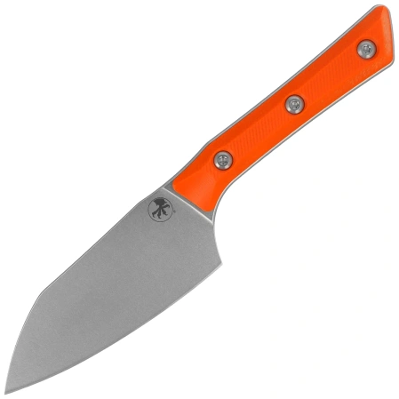 Microtech Santoku Knife 4.2" Ember G10, Stonewashed M390MK (3300-10EM)