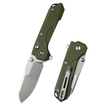 Remette Cosmic Knife Green G10, Sandblasted 14C28N (RTCO-GM)